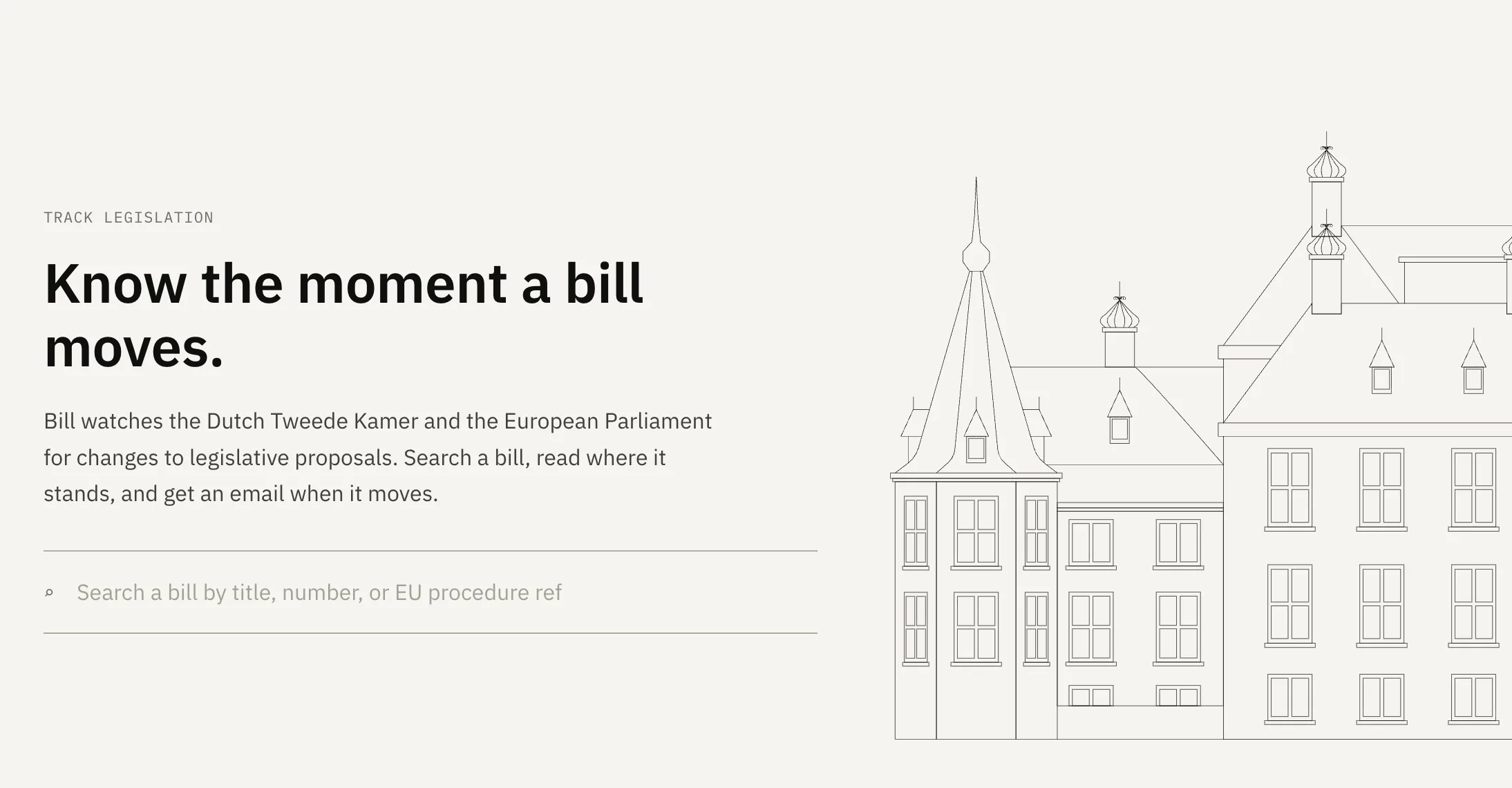 Bill: Legislative tracking